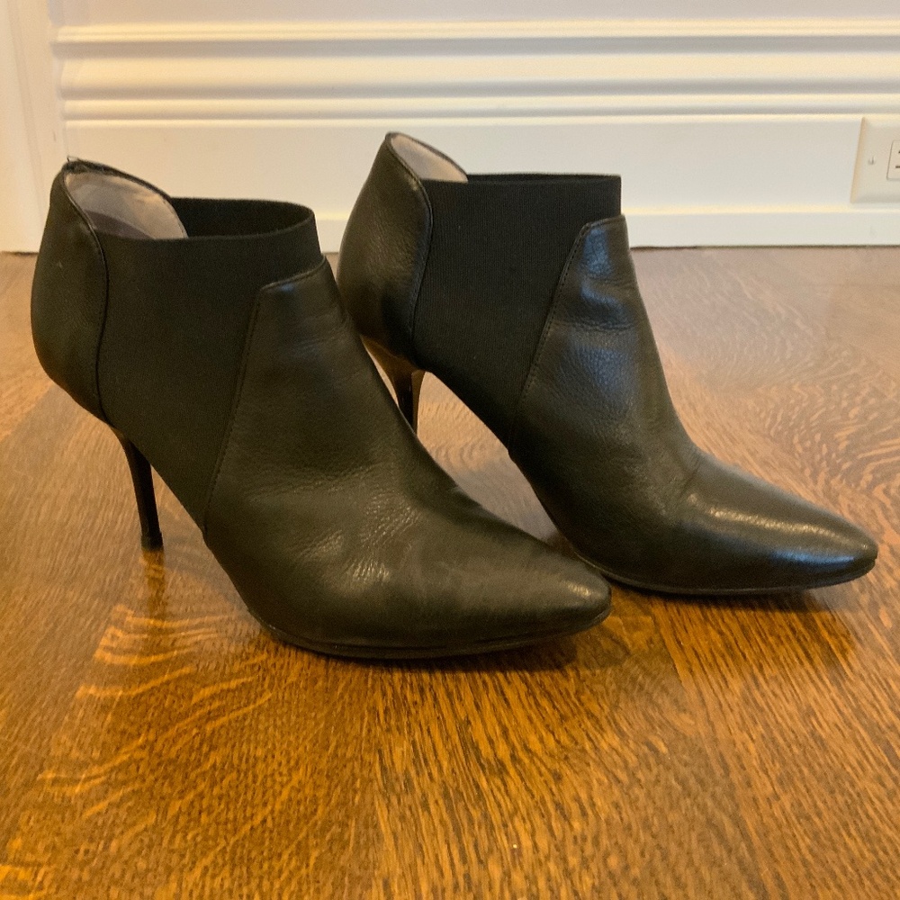 Jimmy Choo Decant Grainy Calf Heeled Booties